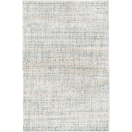 Rug Unique Loom Helios Light Blue Rectangular 4' 0 x 6' 0