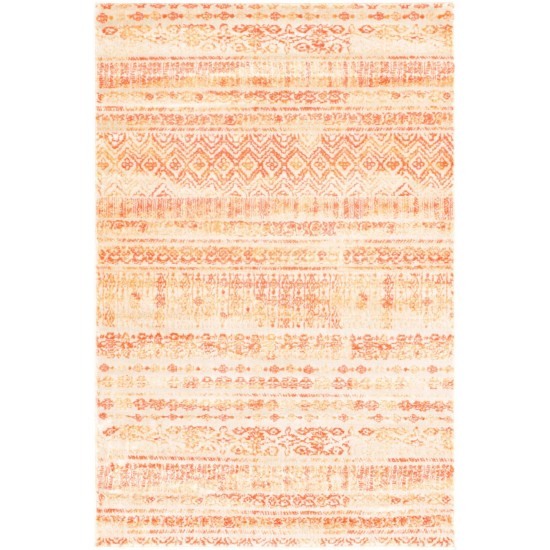 Rug Unique Loom Helios Orange Rectangular 4' 0 x 6' 0