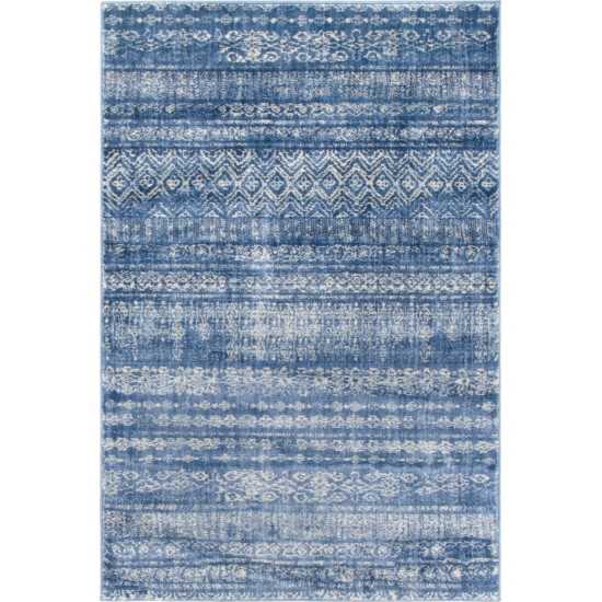 Rug Unique Loom Helios Navy Blue Rectangular 4' 0 x 6' 0