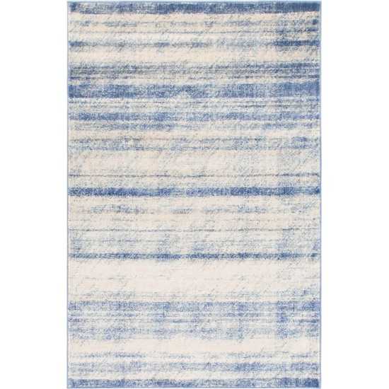 Rug Unique Loom Helios Blue Rectangular 4' 0 x 6' 0