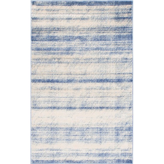 Rug Unique Loom Helios Blue Rectangular 5' 0 x 8' 0