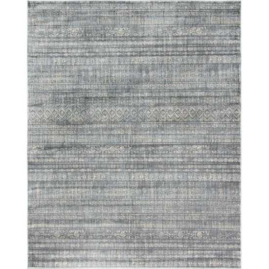 Rug Unique Loom Helios Gray Rectangular 8' 0 x 10' 0