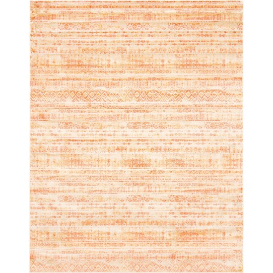 Rug Unique Loom Helios Orange Rectangular 8' 0 x 10' 0