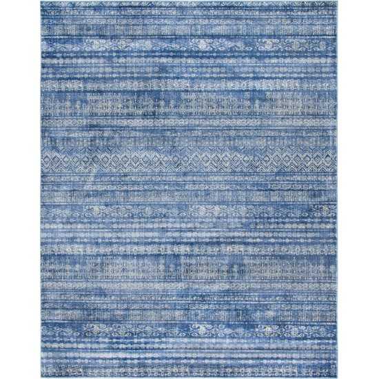 Rug Unique Loom Helios Navy Blue Rectangular 8' 0 x 10' 0