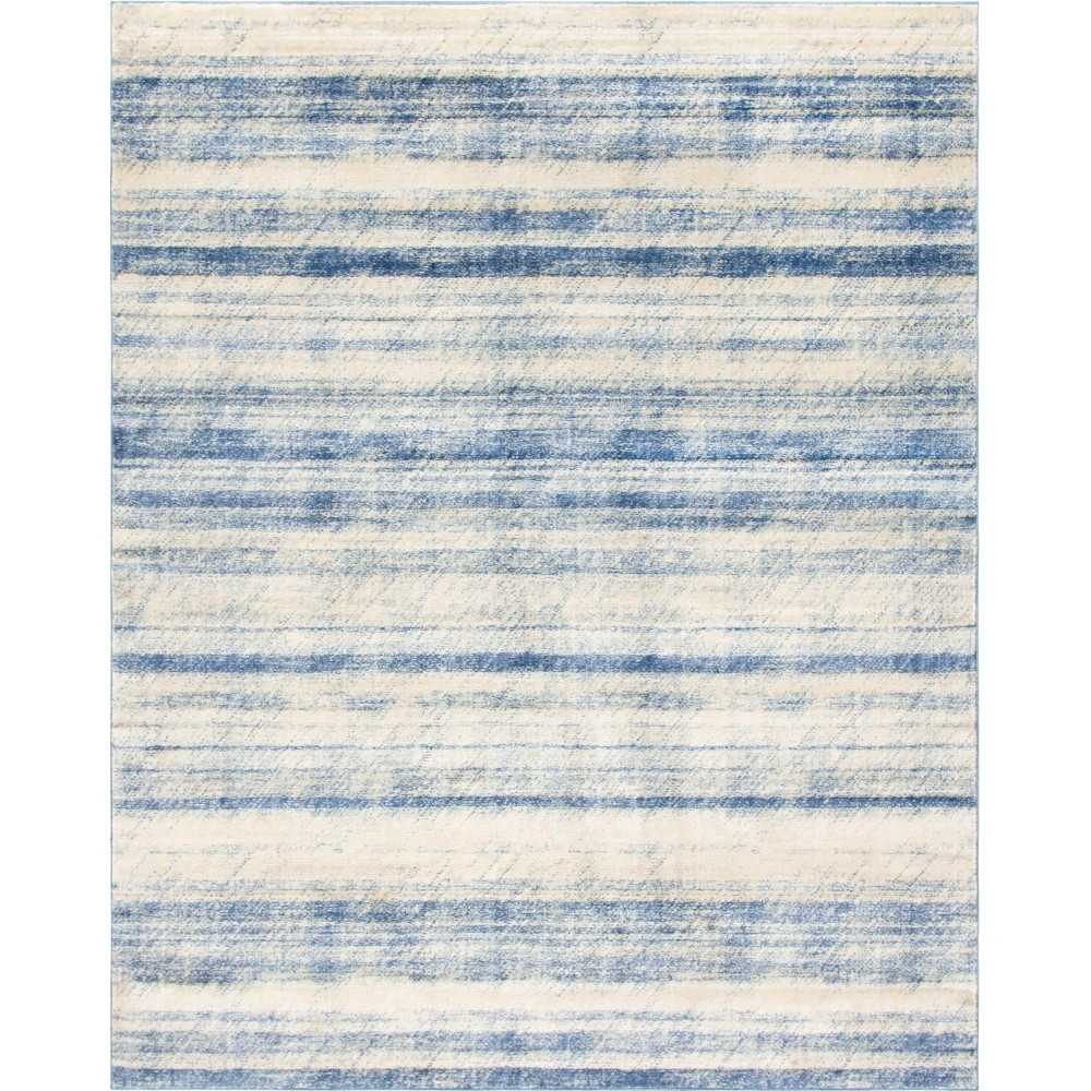 Rug Unique Loom Helios Blue Rectangular 8' 0 x 10' 0