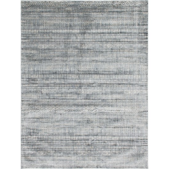 Rug Unique Loom Helios Gray Rectangular 9' 0 x 12' 0