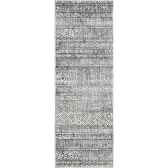 Rug Unique Loom Helios Gray Runner 2' 2 x 6' 0