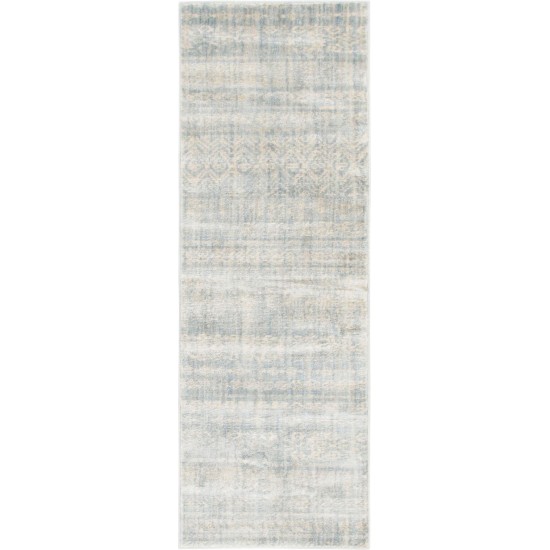 Rug Unique Loom Helios Light Blue Runner 2' 2 x 6' 0