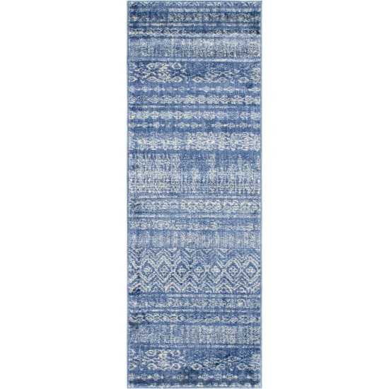 Rug Unique Loom Helios Navy Blue Runner 2' 2 x 6' 0