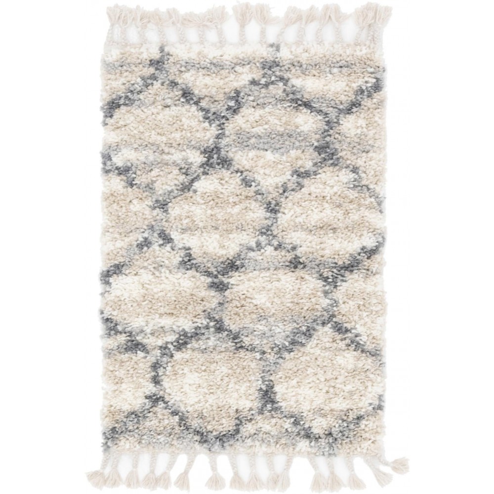 Rug Unique Loom Hygge Shag Beige Rectangular 2' 2 x 3' 0