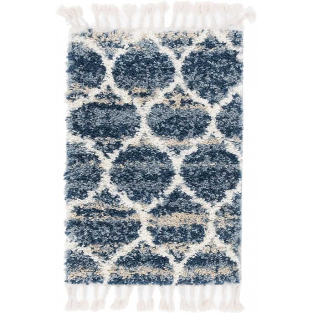 Rug Unique Loom Hygge Shag Blue Rectangular 2' 2 x 3' 0