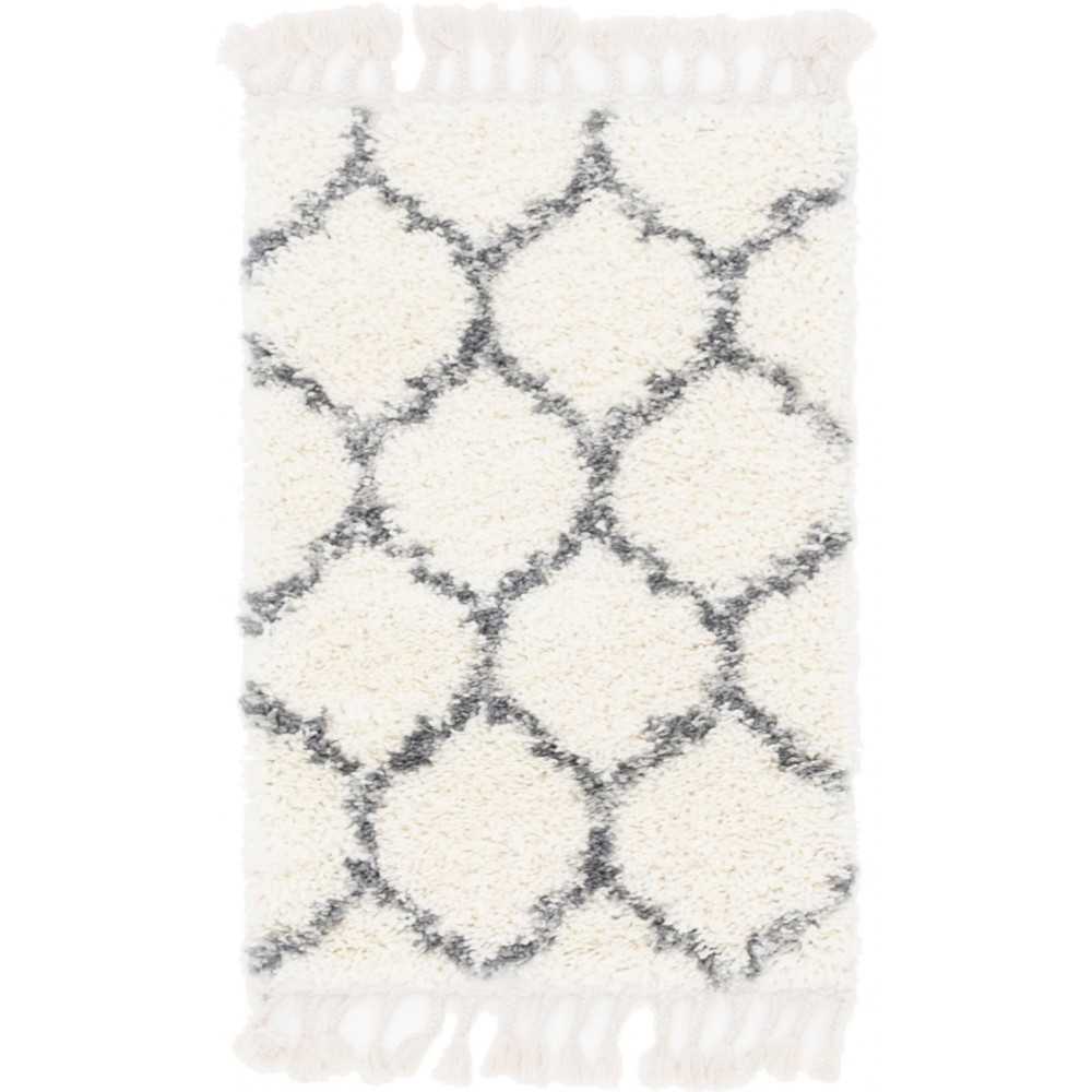 Rug Unique Loom Hygge Shag Ivory Rectangular 2' 2 x 3' 0