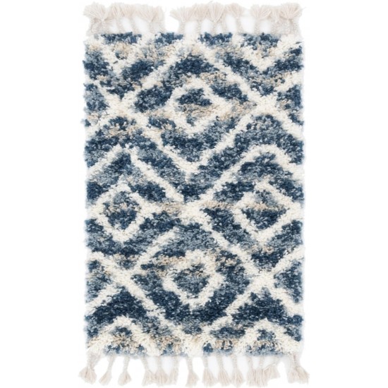 Rug Unique Loom Hygge Shag Blue Rectangular 2' 2 x 3' 0