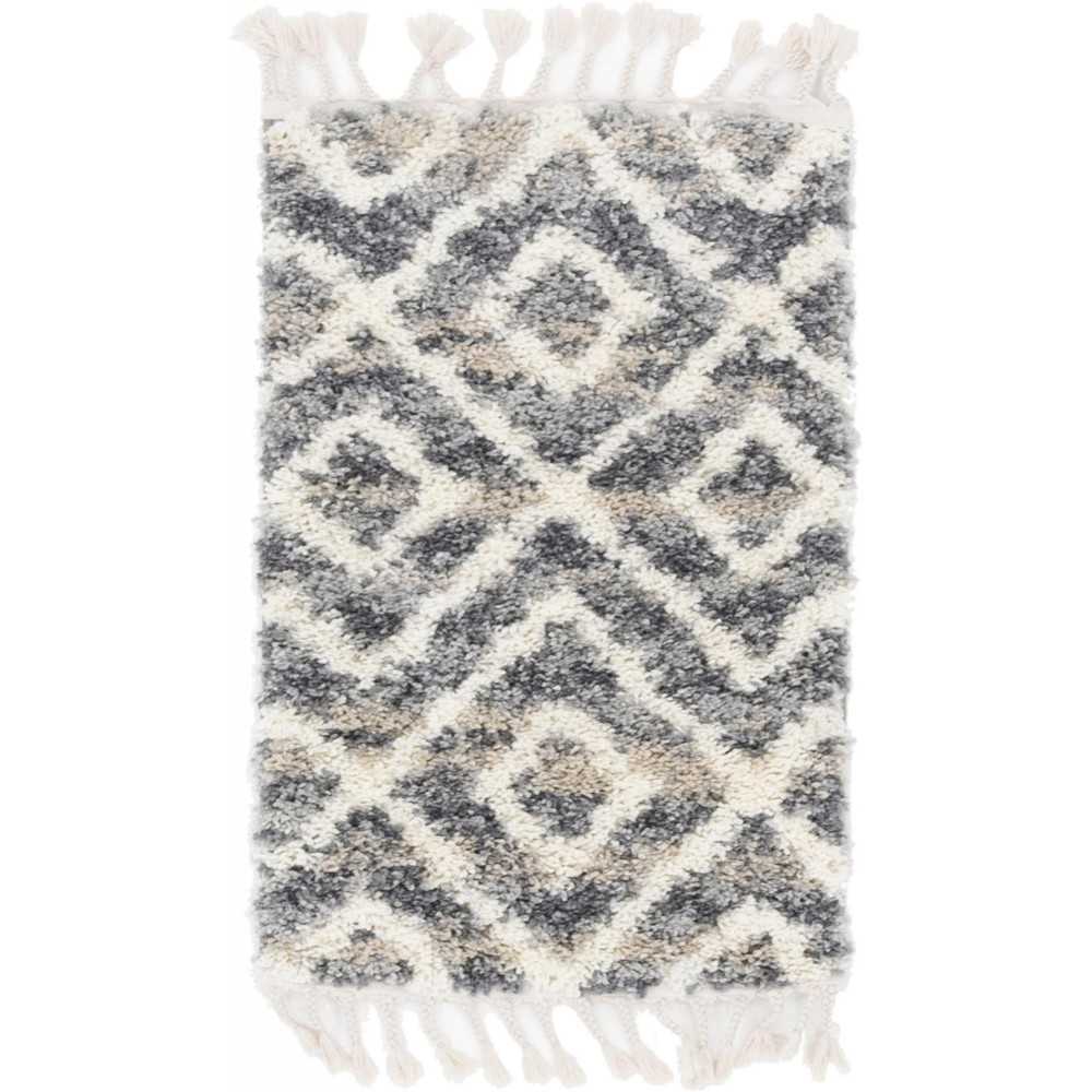 Rug Unique Loom Hygge Shag Gray Rectangular 2' 2 x 3' 0