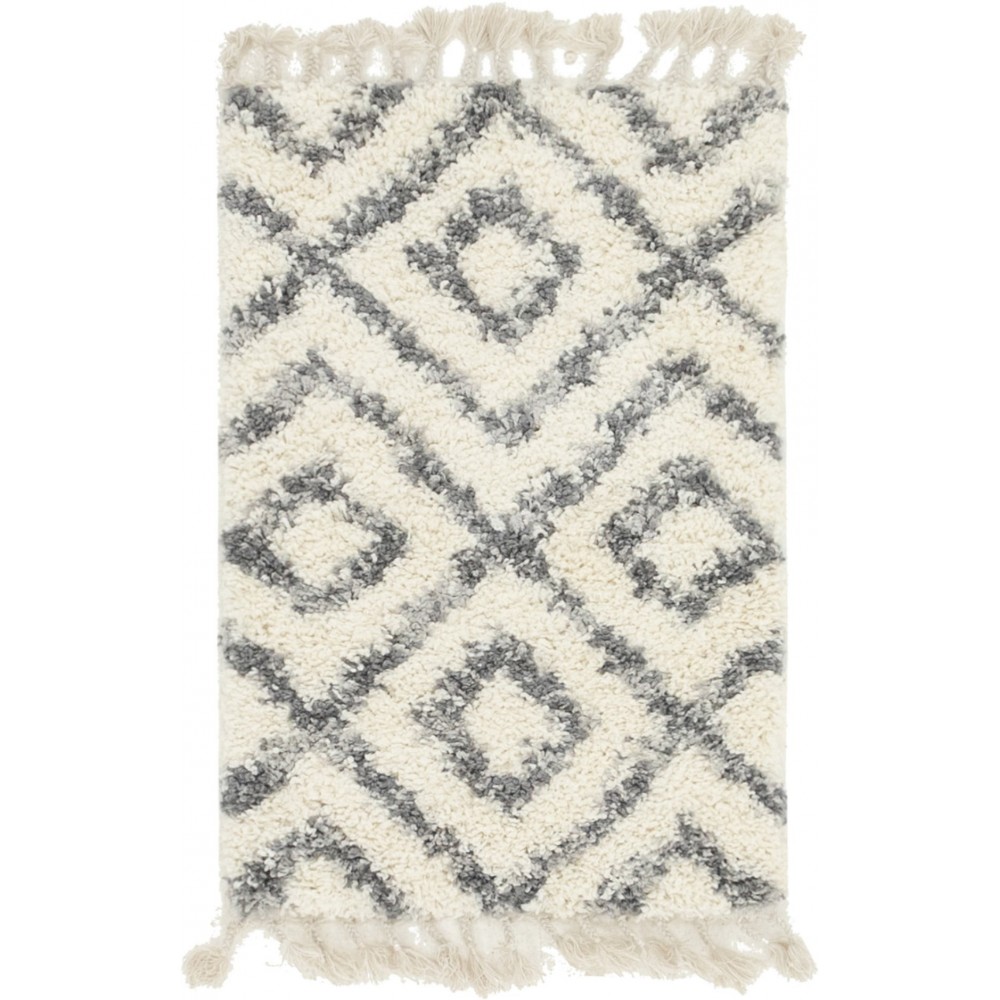 Rug Unique Loom Hygge Shag Ivory Rectangular 2' 2 x 3' 0