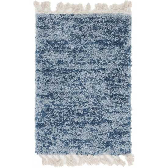 Rug Unique Loom Hygge Shag Blue Rectangular 2' 2 x 3' 0