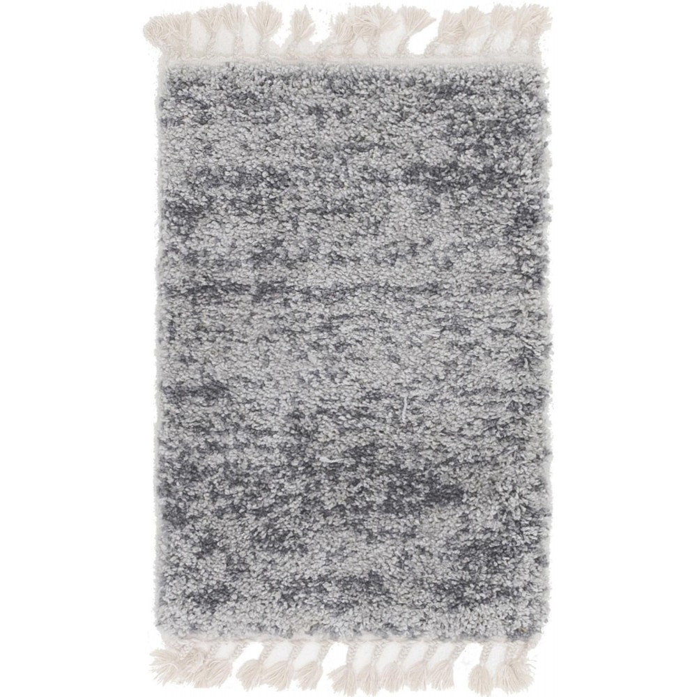 Rug Unique Loom Hygge Shag Gray Rectangular 2' 2 x 3' 0 Rug Unique Loom Hygge Shag Gray Rectangular 2' 2 x 3' 0