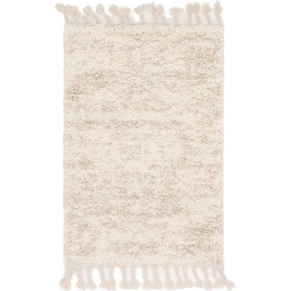 Rug Unique Loom Hygge Shag Ivory Rectangular 2' 2 x 3' 0