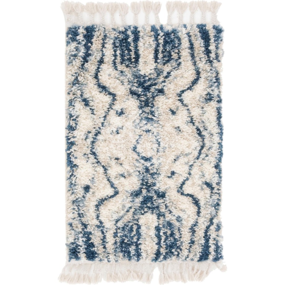 Rug Unique Loom Hygge Shag Blue Rectangular 2' 2 x 3' 0