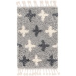 Rug Unique Loom Hygge Shag Light Gray Rectangular 2' 2 x 3' 0