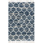 Rug Unique Loom Hygge Shag Blue Rectangular 4' 0 x 6' 0