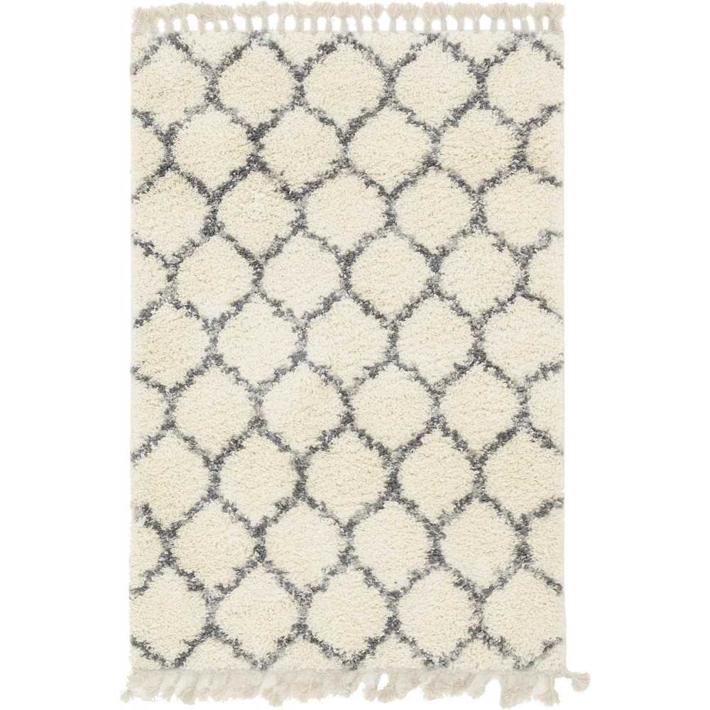 Rug Unique Loom Hygge Shag Ivory Rectangular 4' 0 x 6' 0 Rug Unique Loom Hygge Shag Ivory Rectangular 4' 0 x 6' 0