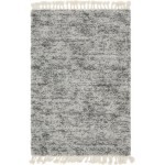 Rug Unique Loom Hygge Shag Gray Rectangular 4' 0 x 6' 0