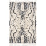 Rug Unique Loom Hygge Shag Gray Rectangular 4' 0 x 6' 0
