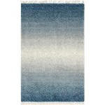 Rug Unique Loom Hygge Shag Blue Rectangular 4' 0 x 6' 0