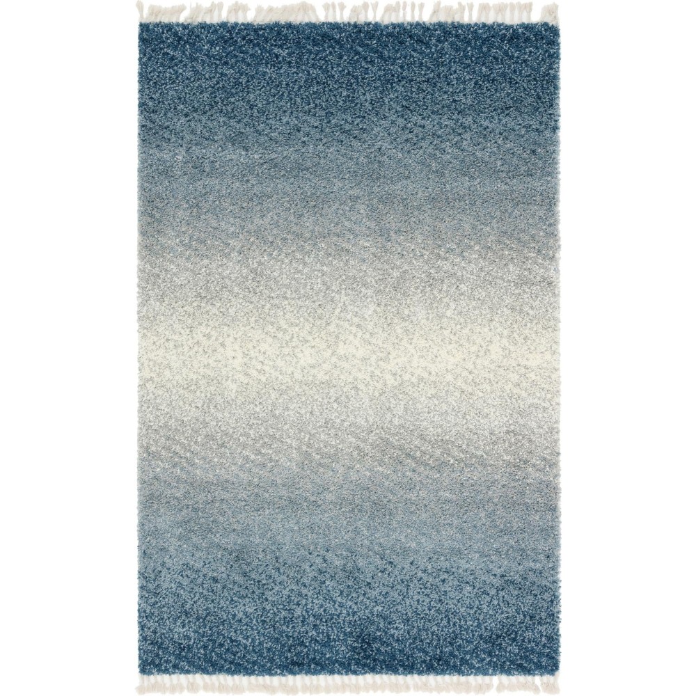 Rug Unique Loom Hygge Shag Blue Rectangular 4' 0 x 6' 0 Rug Unique Loom Hygge Shag Blue Rectangular 4' 0 x 6' 0