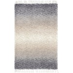 Rug Unique Loom Hygge Shag Gray Rectangular 4' 0 x 6' 0