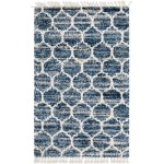 Rug Unique Loom Hygge Shag Blue Rectangular 5' 0 x 8' 0