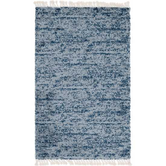 Rug Unique Loom Hygge Shag Blue Rectangular 5' 0 x 8' 0