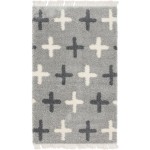 Rug Unique Loom Hygge Shag Light Gray Rectangular 5' 0 x 8' 0