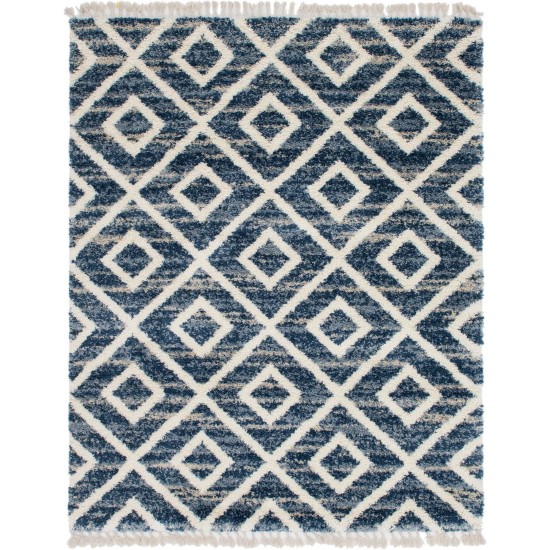 Rug Unique Loom Hygge Shag Blue Rectangular 8' 0 x 10' 0