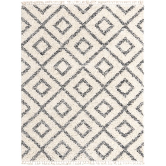 Rug Unique Loom Hygge Shag Ivory Rectangular 8' 0 x 10' 0