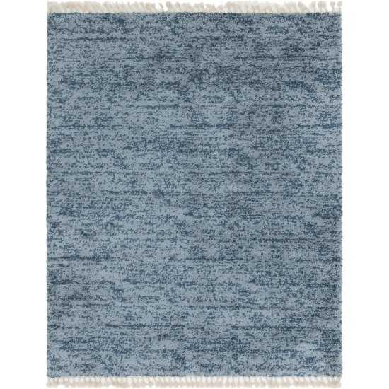 Rug Unique Loom Hygge Shag Blue Rectangular 8' 0 x 10' 0