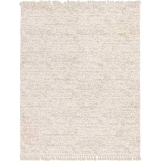 Rug Unique Loom Hygge Shag Ivory Rectangular 8' 0 x 10' 0