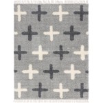 Rug Unique Loom Hygge Shag Light Gray Rectangular 8' 0 x 10' 0