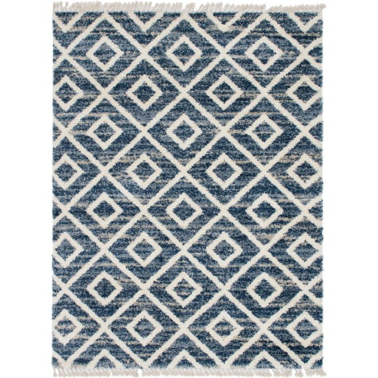 Rug Unique Loom Hygge Shag Blue Rectangular 9' 0 x 12' 0