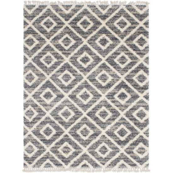 Rug Unique Loom Hygge Shag Gray Rectangular 9' 0 x 12' 0