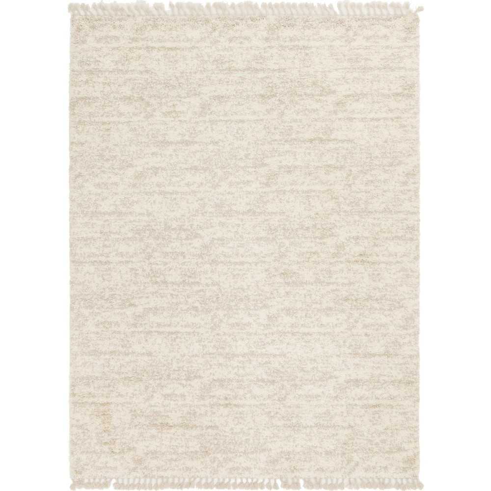 Rug Unique Loom Hygge Shag Ivory Rectangular 9' 0 x 12' 0