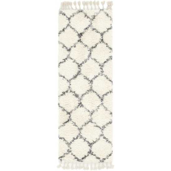 Rug Unique Loom Hygge Shag Ivory Runner 2' 2 x 6' 0