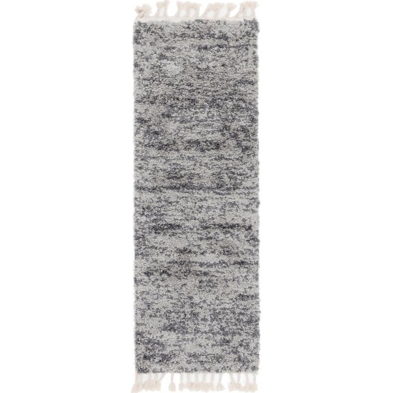 Rug Unique Loom Hygge Shag Gray Runner 2' 2 x 6' 0