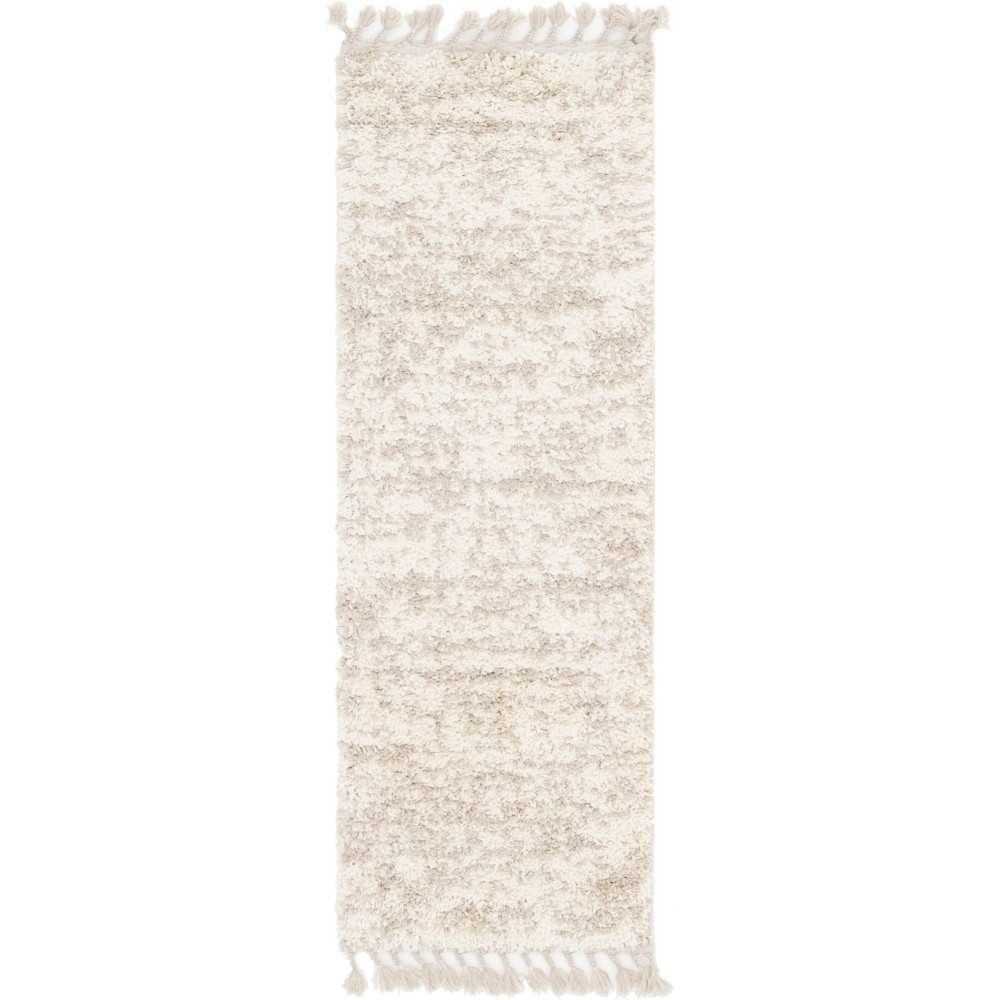 Rug Unique Loom Hygge Shag Ivory Runner 2' 2 x 6' 0