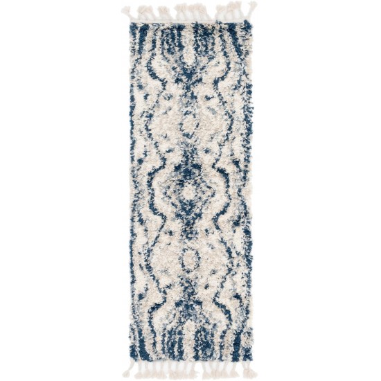 Rug Unique Loom Hygge Shag Blue Runner 2' 2 x 6' 0