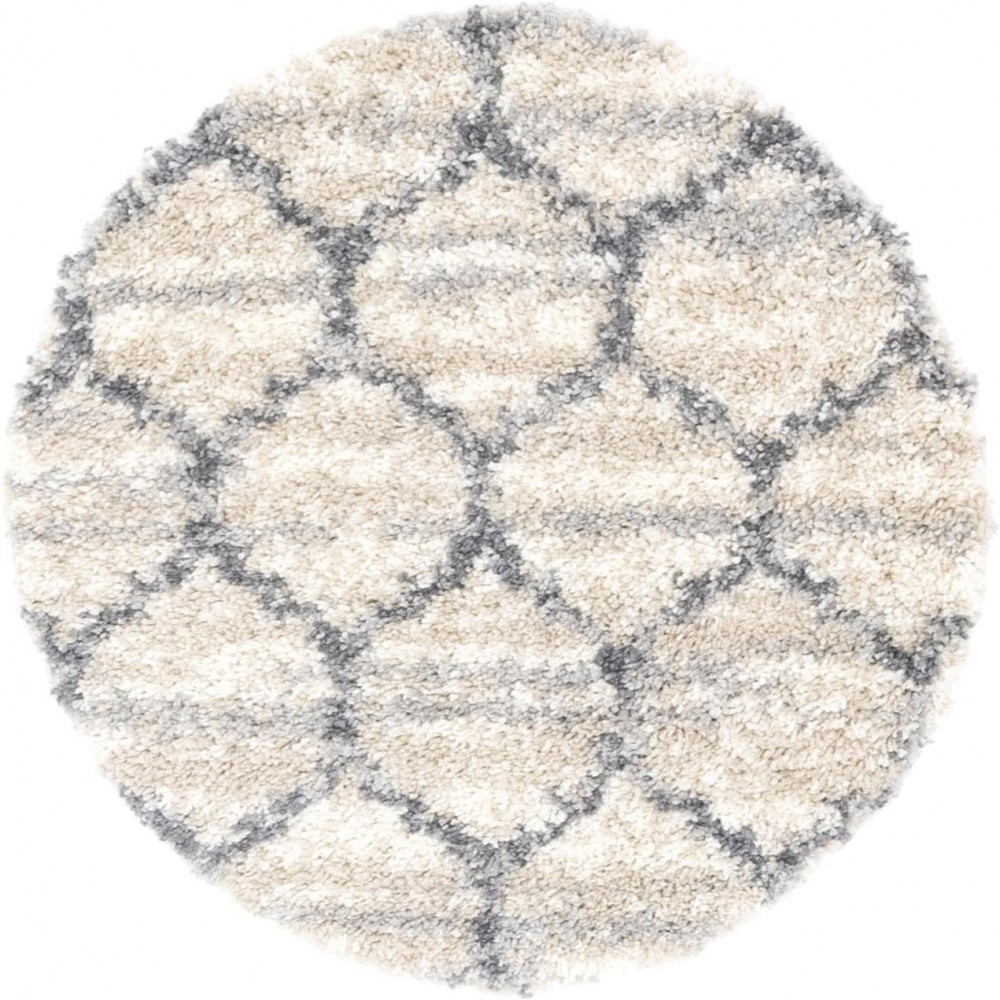 Rug Unique Loom Hygge Shag Beige Round 3' 3 x 3' 3 Rug Unique Loom Hygge Shag Beige Round 3' 3 x 3' 3