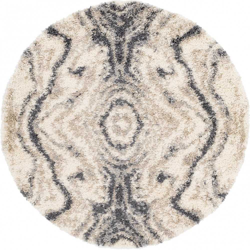 Rug Unique Loom Hygge Shag Gray Round 5' 0 x 5' 0 Rug Unique Loom Hygge Shag Gray Round 5' 0 x 5' 0