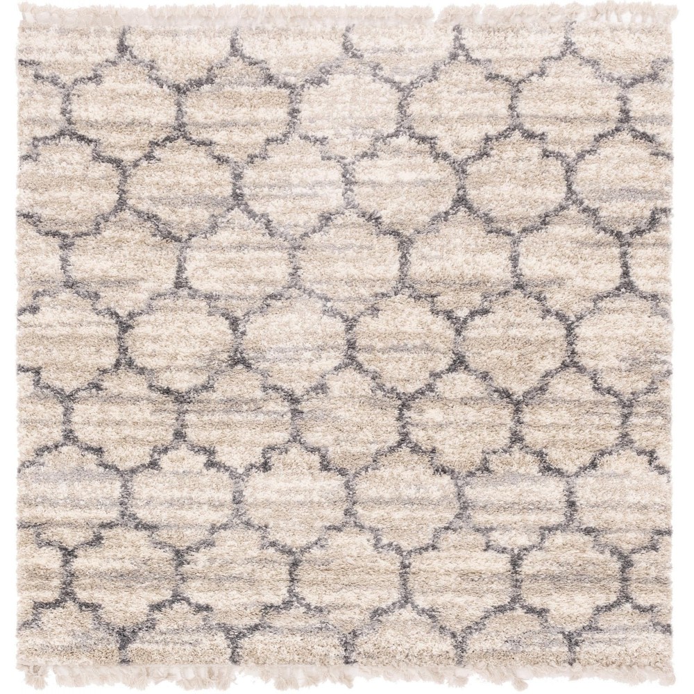 Rug Unique Loom Hygge Shag Beige Square 8' 0 x 8' 0 Rug Unique Loom Hygge Shag Beige Square 8' 0 x 8' 0