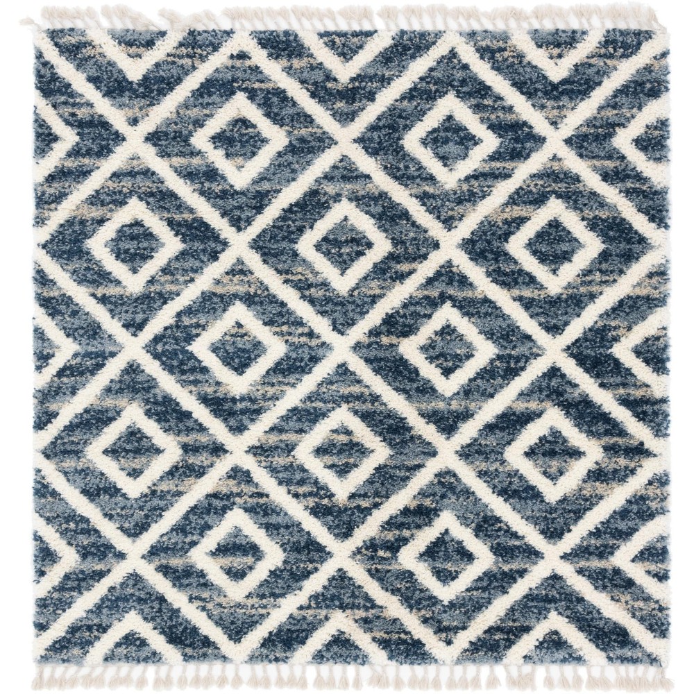 Rug Unique Loom Hygge Shag Blue Square 8' 0 x 8' 0 Rug Unique Loom Hygge Shag Blue Square 8' 0 x 8' 0